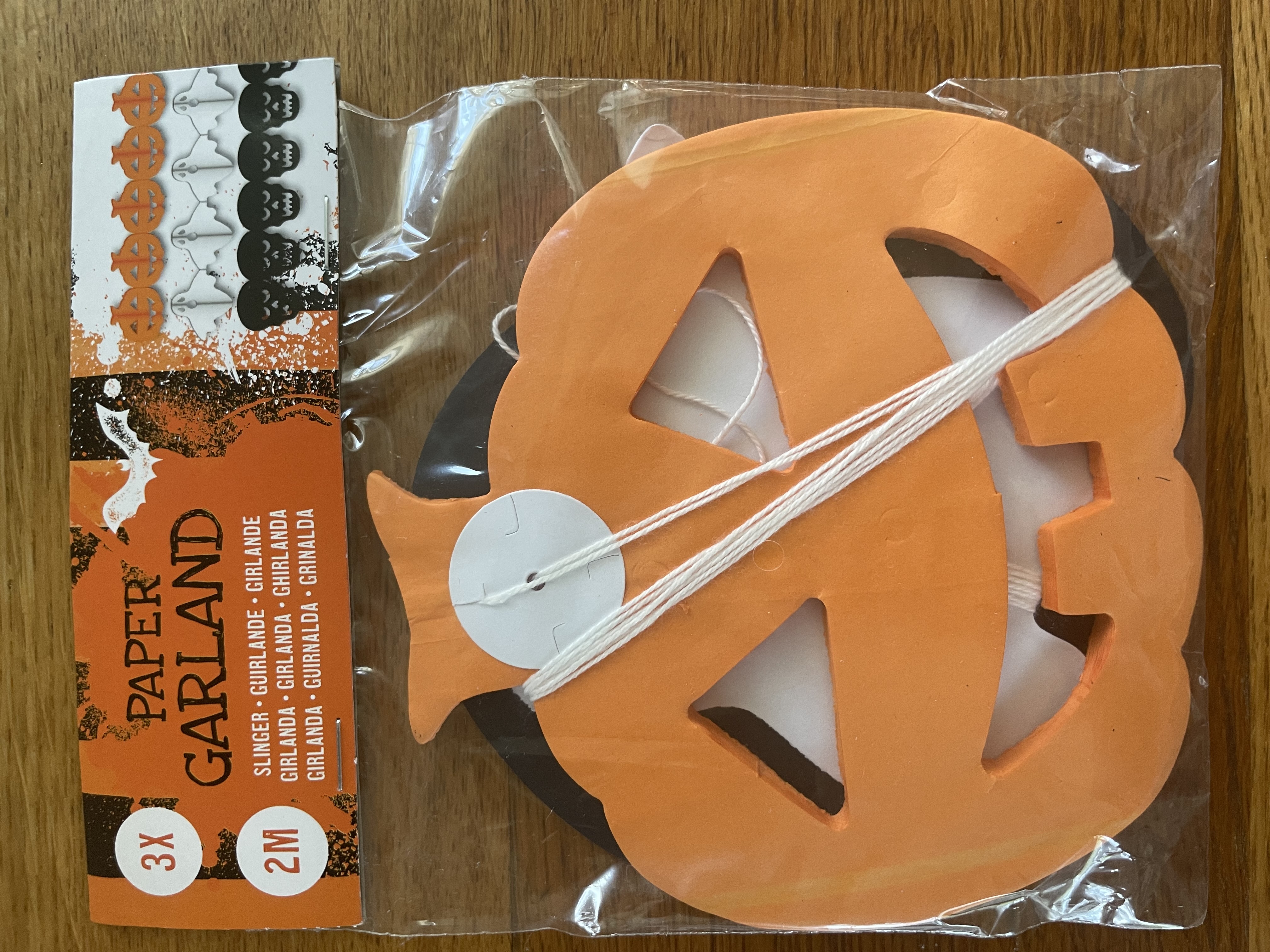 HALLOWEEN doplněk GIRLANDA dýně, lebky