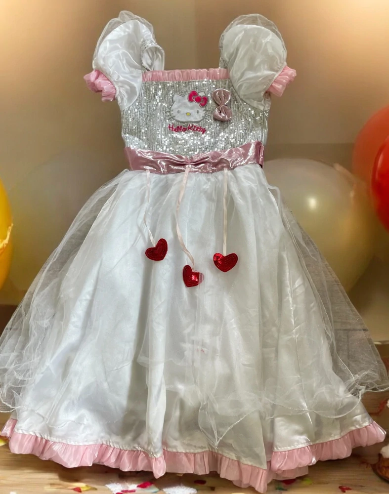 karnevalový kostým šaty HELLO KITTY vel. 7-8 let