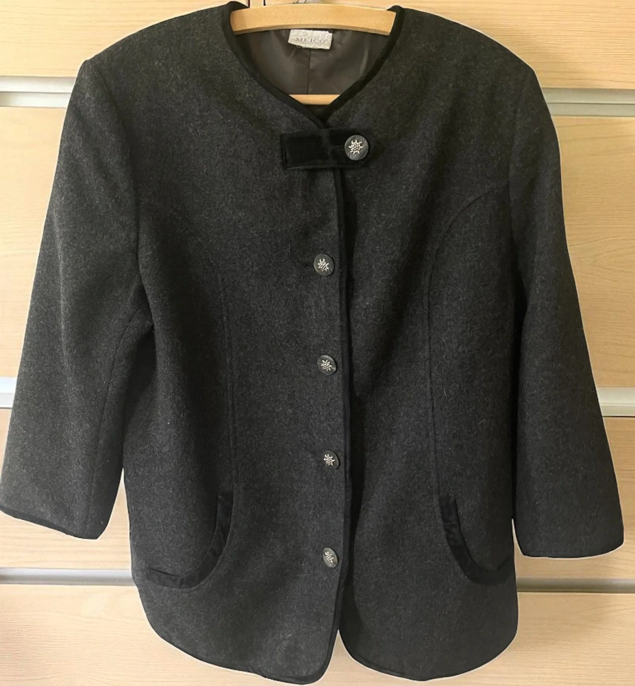 dámský vlněný kabátek selský styl vel. 48