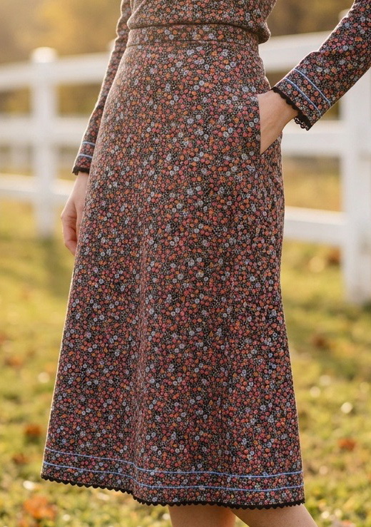 Dámská sukně v selském, retro stylu vel. 40