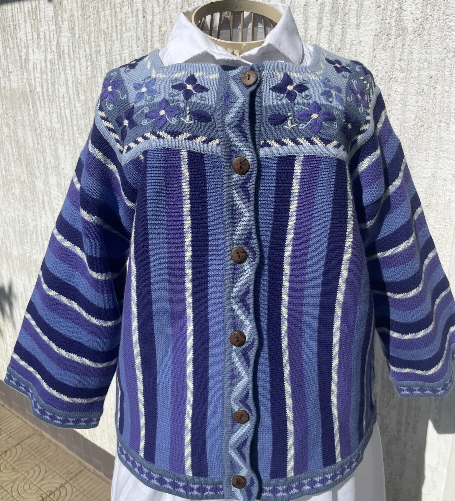 Dámský svetr v lidovém folklorním stylu vel.  S