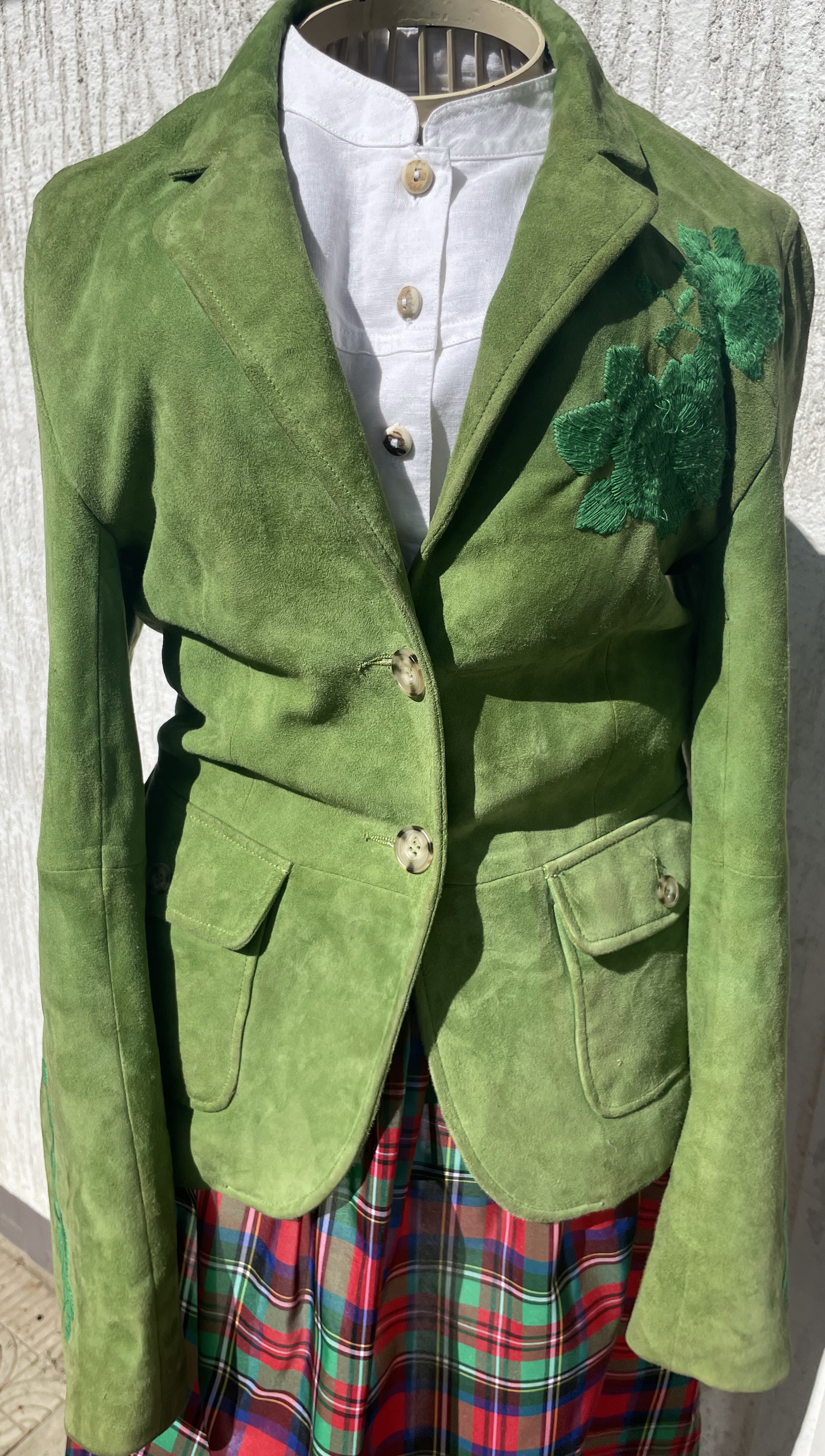 Dámská kožená bunda sako retro styl vel. 36