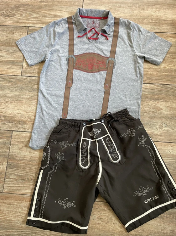 Pánský dirndl set tričko+kraťasy vel. L