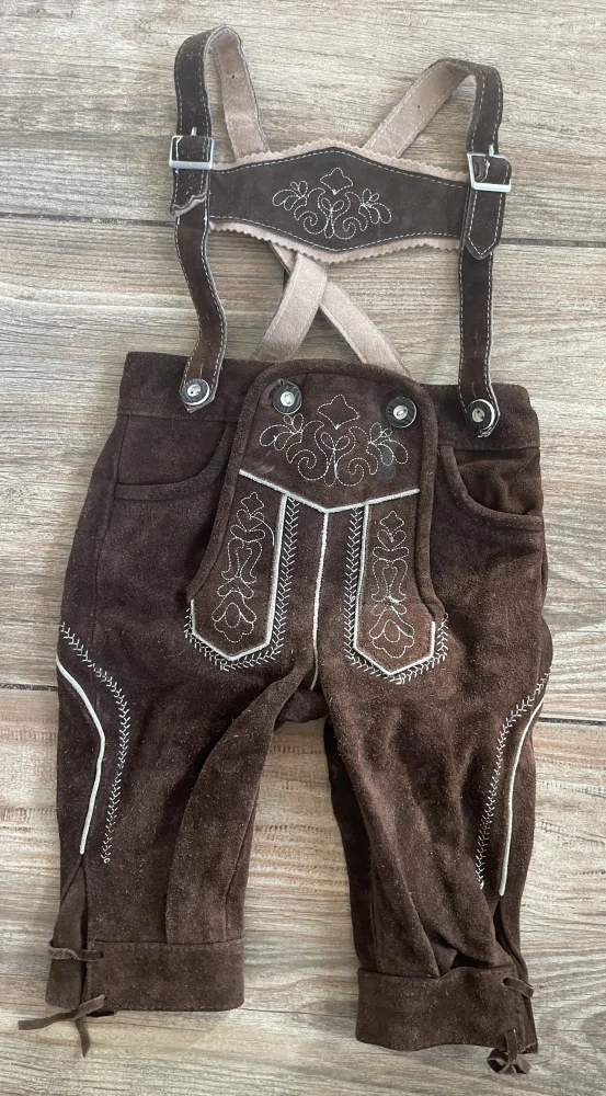 Chlapecké kožení dirndl selské kalhoty  alá prostý hoch vel. 74