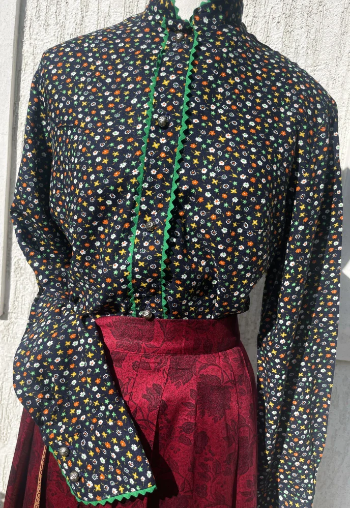 Dámská halenka v alpském stylu, dirndl, Heidi vel. 38
