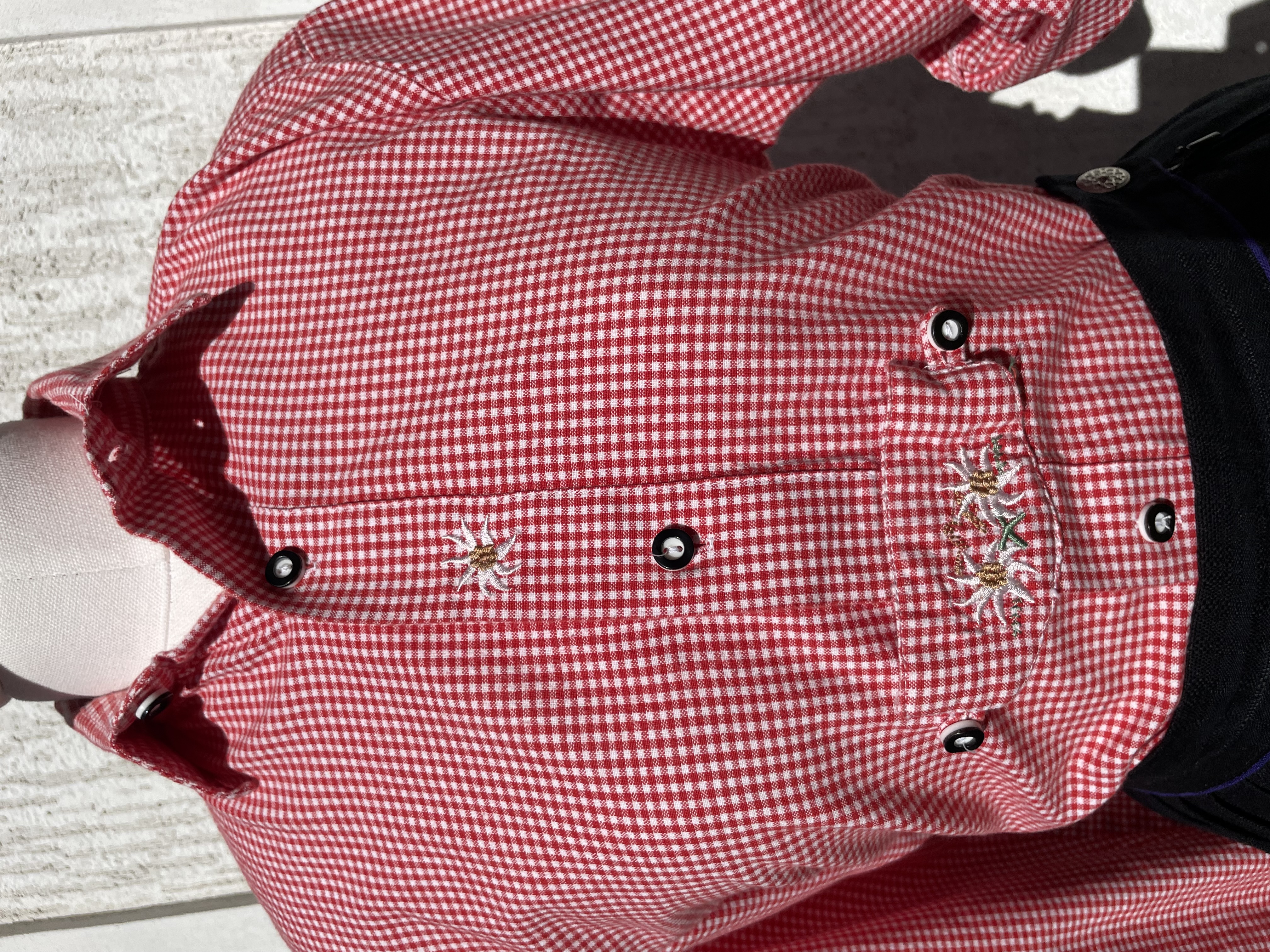 Dívčí dámská košile v dirndl, selském, country, western stylu vel. 164
