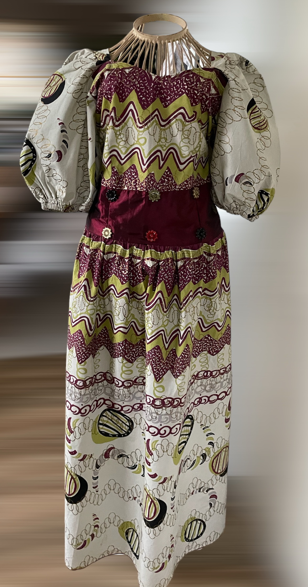 dámské šaty dobový, africký styl 42