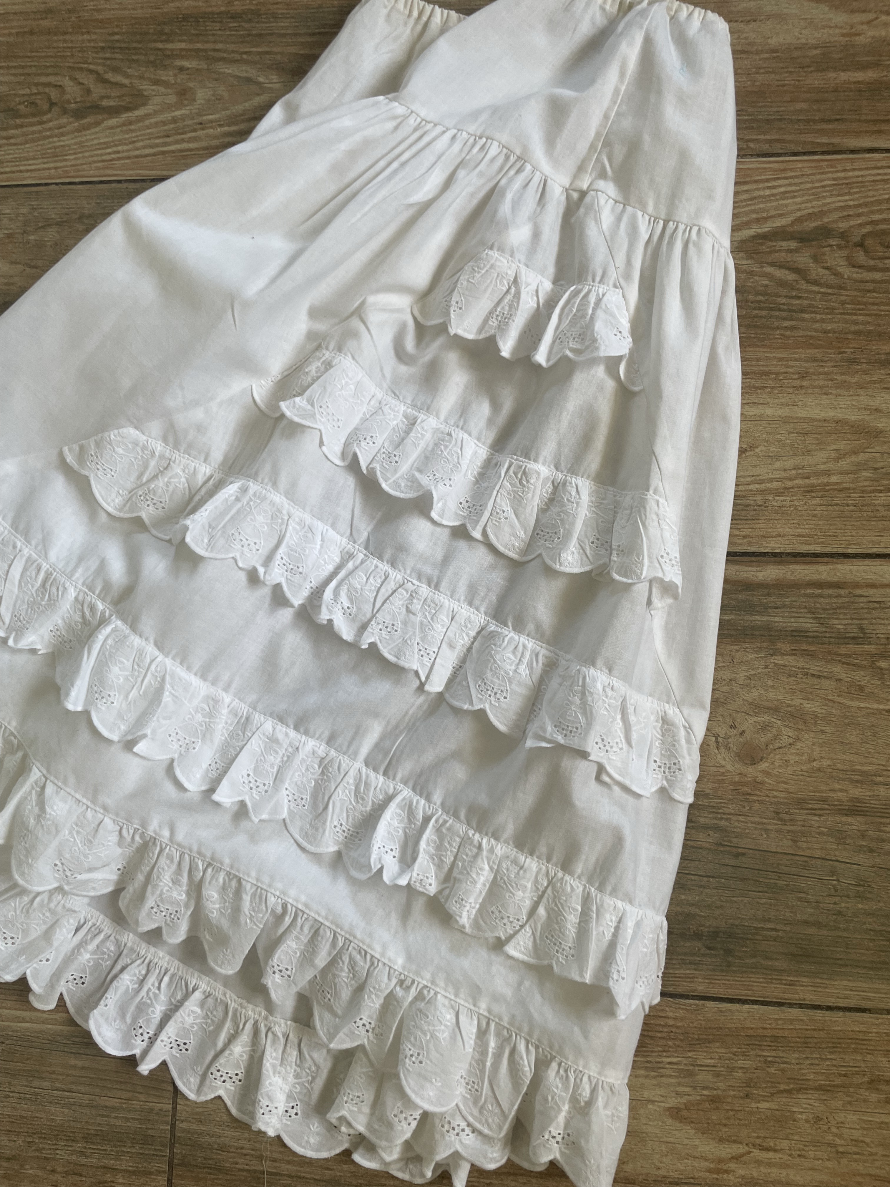 Dámská sukně princezna, Bílá paní, v selském, country stylu vel. 38