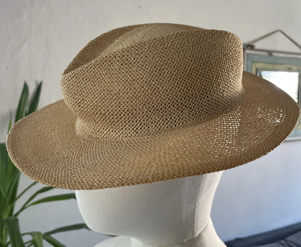 Vzdušný přírodní klobouk slamák elegantní styl 1. republika