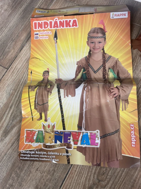 Karnevalový kostým šaty INDIÁNKA vel. 6-8 let