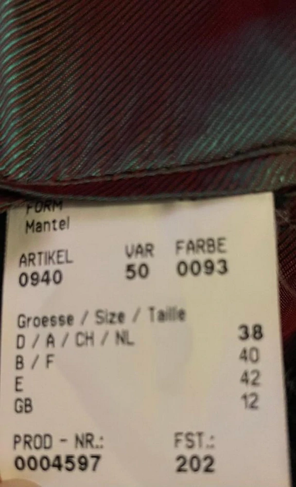 Dámský vlněný kabáte v selském, mysliveckém stylu vel. 40/42