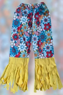 karnevalový kostým kalhoty HIPPIES vel. 6-7 let