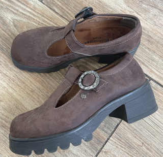 dívčí kožené boty RETRO styl. 70-80. léta vel. 37