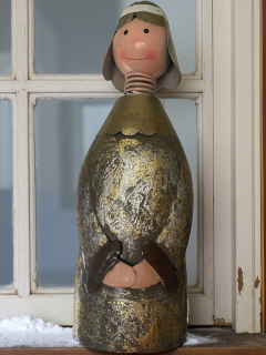 dekorace plechový anděl zápich