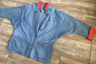 Dámská riflová bunda sako real retro 80. léte vel. 44