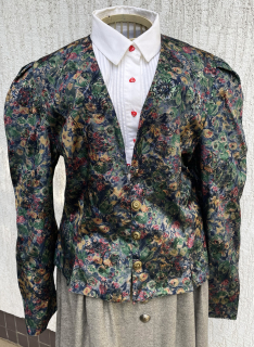 Dámské sako sáčko v dobovém, elegantním stylu vel. 40