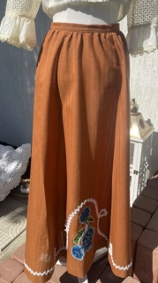 Dámská dlouhá sukně v dobovém stylu, vintage vel. 36