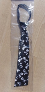 karnevalová KRAVATA S LEBKAMI upír, halloween, pirát