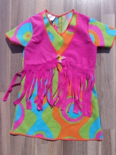 karnevalový kostým ŠATY hippie > 128