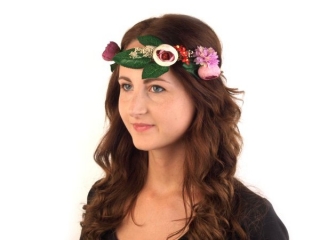 Květinový věneček do vlasů HIPPIE, VÍLA
