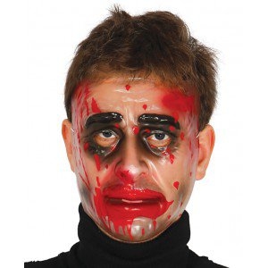 karnevalová Maska HALLOWEEN, ZOMBIE průhledná - muž