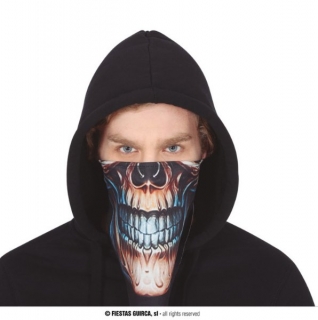 KARNEVALOVÝ DOPLNĚK Skull - šátek se suchým zipem