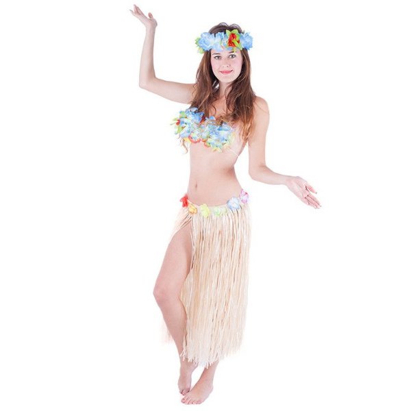 Sukně Hawaii dospělá 72 cm, přírodní
