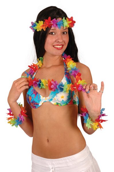 karnevalová sada Hawaii KLASIK, 4 ks
