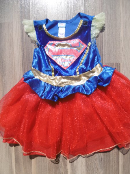 karnevalový kostým šaty SUPERMANKA, SUPERGIRL 2-3 ROKY > 98