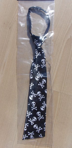 karnevalová KRAVATA S LEBKAMI upír, halloween, pirát
