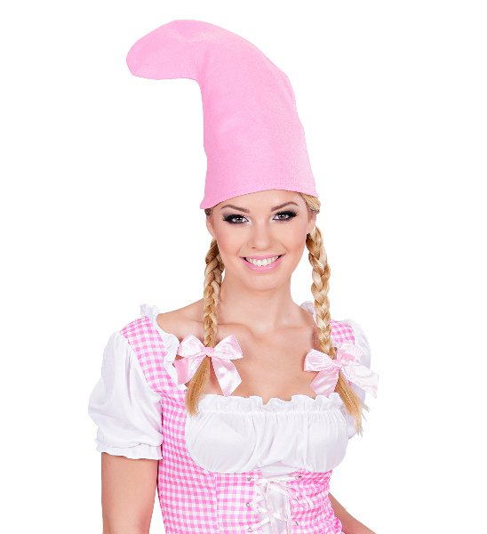 Růžová trpasličí čepička