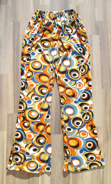 karnevalový kostým kalhoty HIPPIE > 36