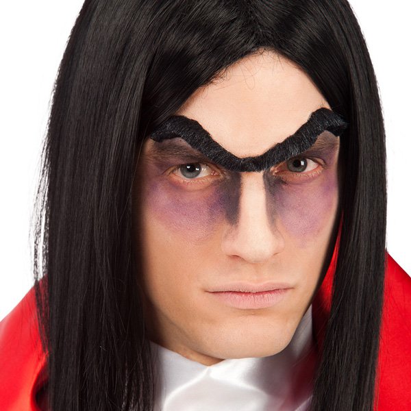 KARNEVALOVÉ Černé srostlé obočí vampýr