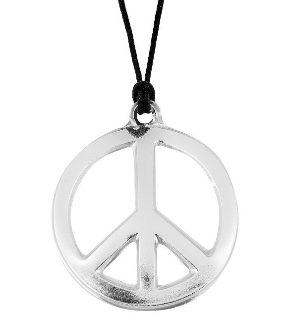 Stříbrný plastový přívěšek na krk Hippie